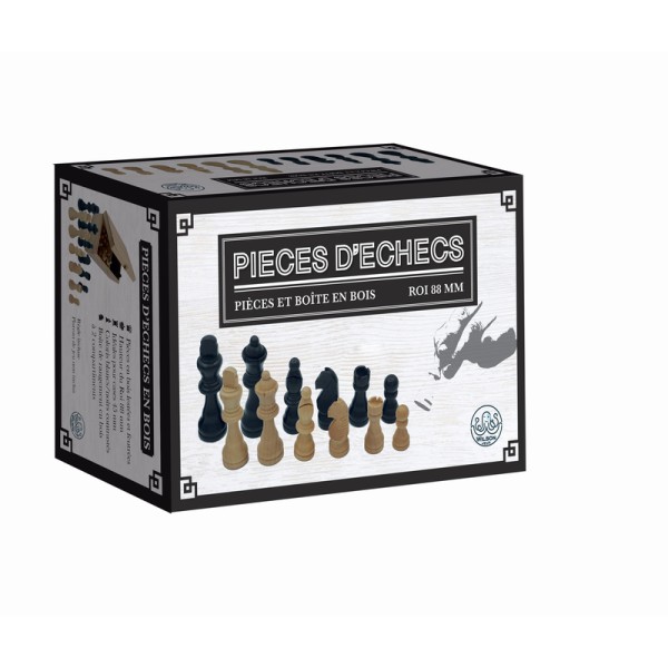 Boite pièces Echecs 88MM Standard boite du jeu