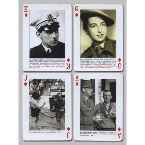 Résistance Française - Jeux de 54 cartes, 4 visuels différents