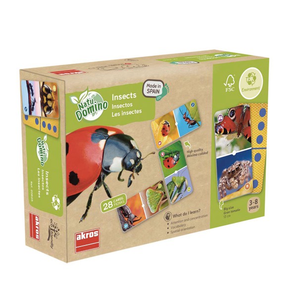 Natu-domino les insectes, boîte du jeu