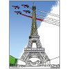Tableau de velours - La Tour Eiffel semi remplis