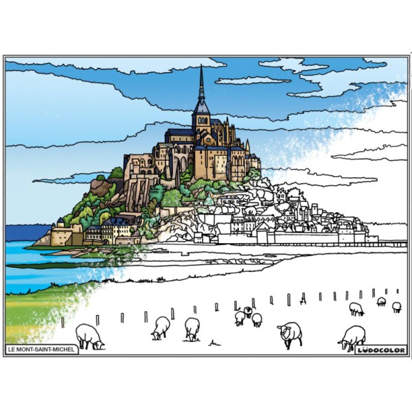 Tableau de velours - Le Mont Saint-Michel visuel semi remplis