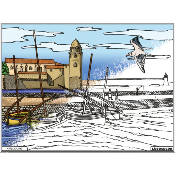 Tableau de velours - Collioure visuel semi remplis