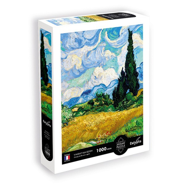 Champ de blé avec Cyprès - Vincent Van Gogh 1000p boite puzzle