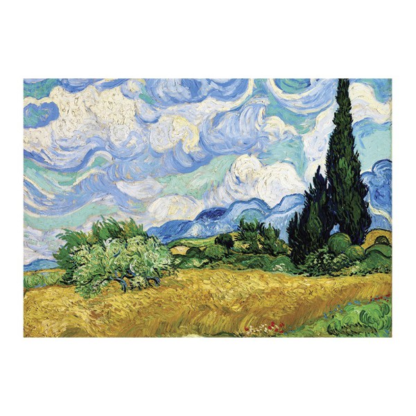 Champ de blé avec Cyprès - Vincent Van Gogh 1000p visuel puzzle