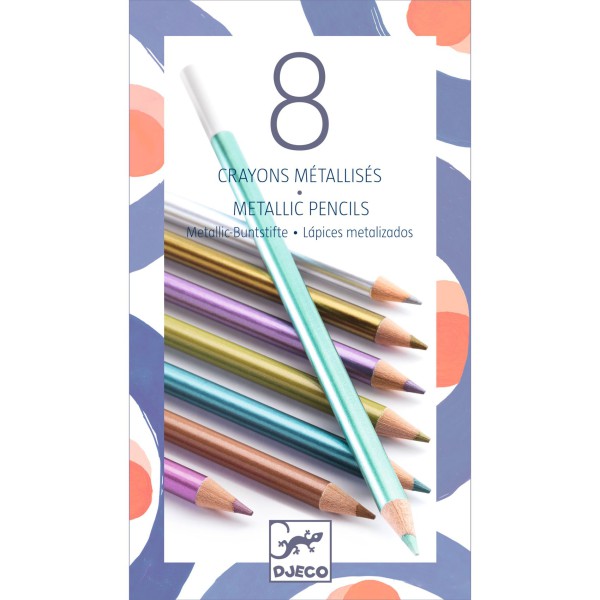 8 Crayons metalliques boite