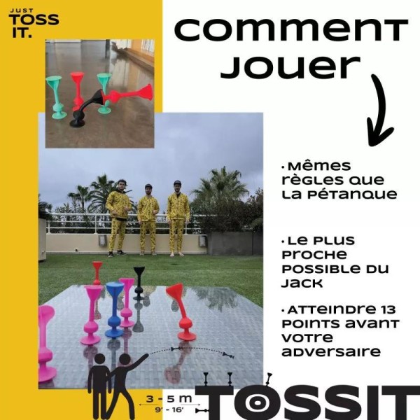 Tossit - Rose/Bleu Jeu de lancer pour seniors