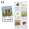 Autodictée substantifs images et mots, la vache, le piano, la banane, l'oeuf, le mouton, la bicyclette, la tomate