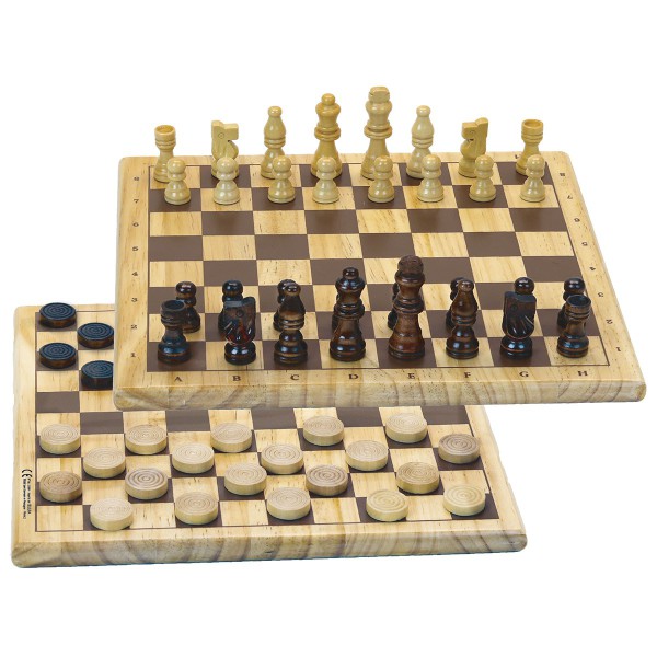 Dames et échecs, plateau échecs et dames 