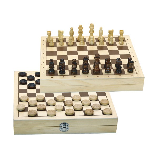 Dames et échecs coffre réversible, plateau dames et échecs 