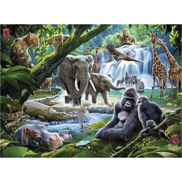 Les animaux de la jungle, Puzzle 100p XXL