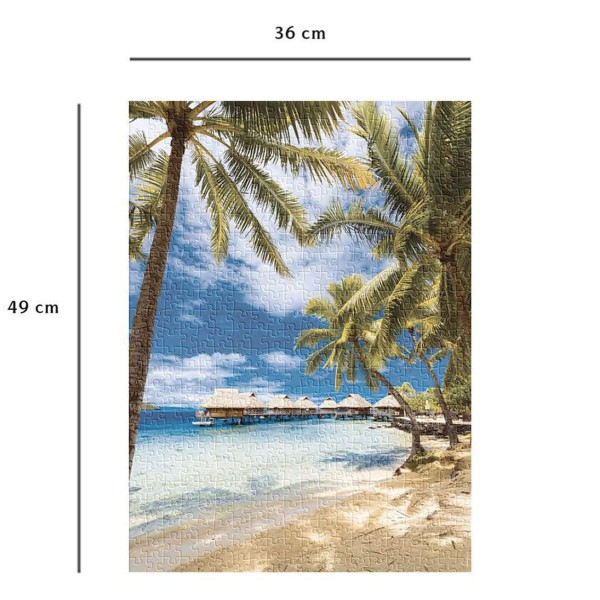 Plage de Bora Bora, Puzzle 500p, Dimensions du Puzzle