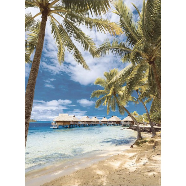 Plage de Bora Bora, Puzzle 500p, Image du Puzzle