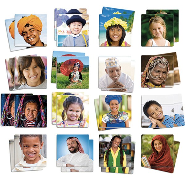 Maxi memory, 16 images de personnes et cultures  différentes