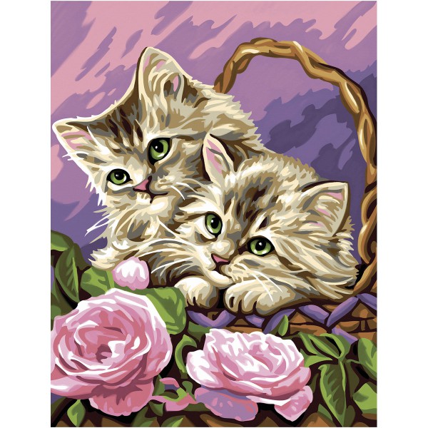 Peinture par N°Débutants, Chatons rêveurs 