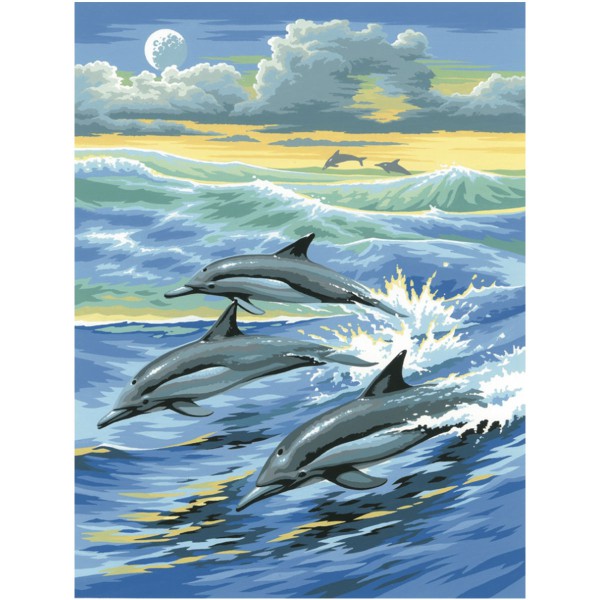 Peinture par N°Débutants, Dauphins