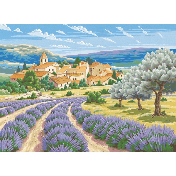 Peinture par N°Initiés, Lavande en Provence 