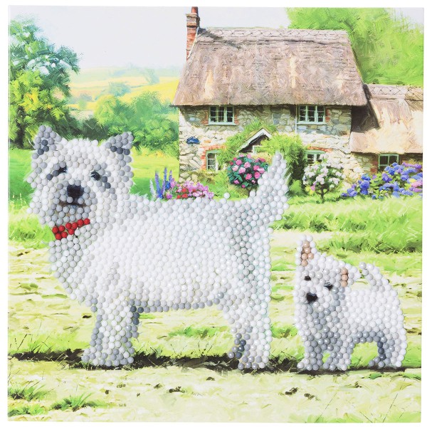 Kit broderie diamant 18x18cm, Westie Visuel 2