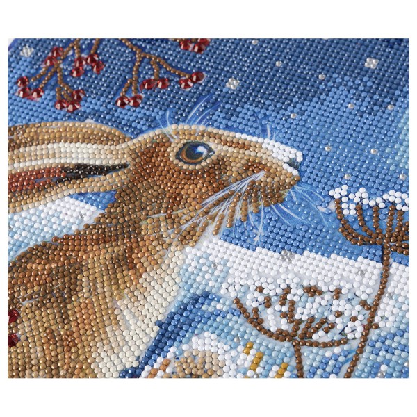 Kit broderie diamant 30x30cm, Lapin clair de lune, Visuel 1