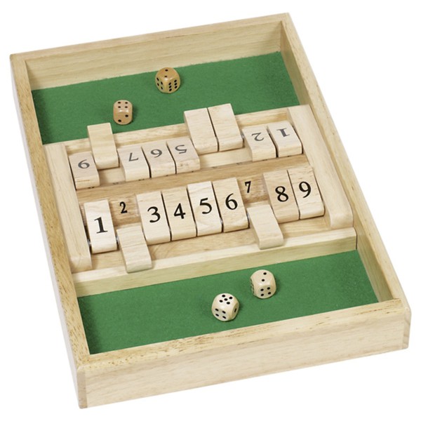 Double Jeu, shut the box, plateau 